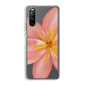 CaseCompany Pink Ellila Flower: Sony Xperia 10 III Transparant Hoesje