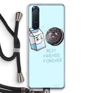 CaseCompany Best Friend Forever: Sony Xperia 5 II Transparant Hoesje met koord