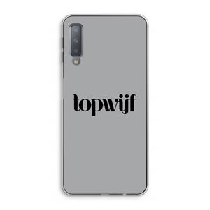 CaseCompany Topwijf Grijs Zwart: Samsung Galaxy A7 (2018) Transparant Hoesje