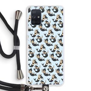 CaseCompany Zeemeermin: Samsung Galaxy A71 Transparant Hoesje met koord