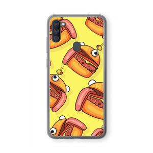 CaseCompany Hamburger: Samsung Galaxy A11 Transparant Hoesje