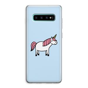 CaseCompany Eenhoorn: Samsung Galaxy S10 Plus Transparant Hoesje