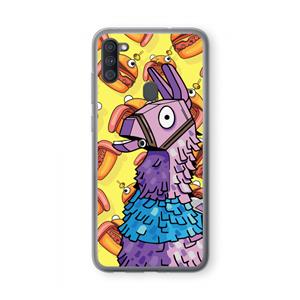 CaseCompany Loot Burger: Samsung Galaxy A11 Transparant Hoesje