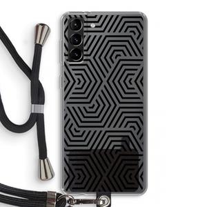 CaseCompany Magic pattern: Samsung Galaxy S21 Plus Transparant Hoesje met koord