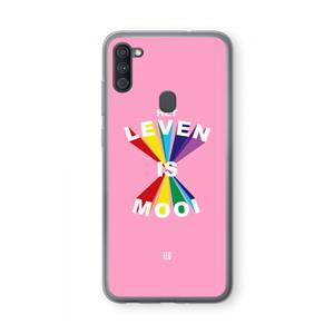 CaseCompany Het Leven Is Mooi: Samsung Galaxy A11 Transparant Hoesje
