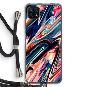 CaseCompany Quantum Being: Samsung Galaxy A22 5G Transparant Hoesje met koord