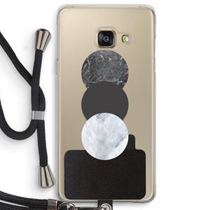 CaseCompany Marmeren cirkels: Samsung Galaxy A3 (2016) Transparant Hoesje met koord