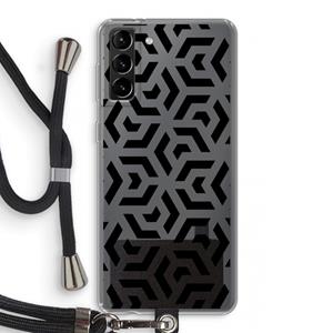 CaseCompany Crazy pattern: Samsung Galaxy S21 Plus Transparant Hoesje met koord