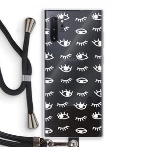 CaseCompany Eye pattern #3: Samsung Galaxy Note 10 Plus Transparant Hoesje met koord
