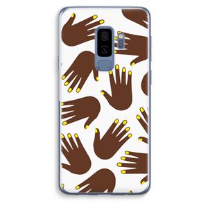 CaseCompany Hands dark: Samsung Galaxy S9 Plus Transparant Hoesje