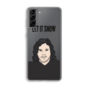 CaseCompany Let It Snow: Samsung Galaxy S21 Plus Transparant Hoesje