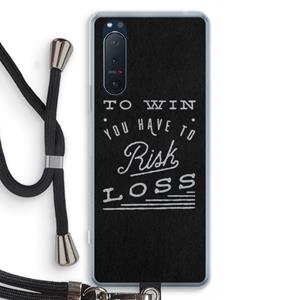 CaseCompany Risk loss: Sony Xperia 5 II Transparant Hoesje met koord