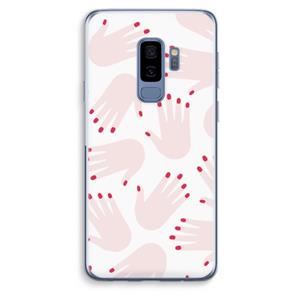 CaseCompany Hands pink: Samsung Galaxy S9 Plus Transparant Hoesje