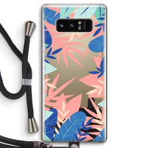 CaseCompany Tropisch: Samsung Galaxy Note 8 Transparant Hoesje met koord