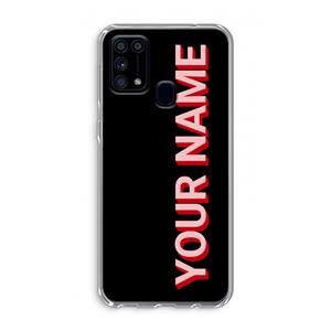 CaseCompany Namecase: Samsung Galaxy M31 Transparant Hoesje