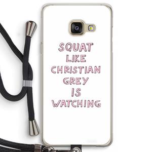 CaseCompany Christian Grey: Samsung Galaxy A3 (2016) Transparant Hoesje met koord