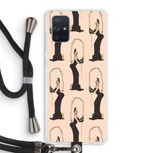 CaseCompany Pop Some Kim: Samsung Galaxy A71 Transparant Hoesje met koord