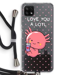 CaseCompany Love You A Lotl: Samsung Galaxy A22 5G Transparant Hoesje met koord