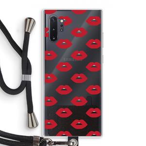 CaseCompany Lips: Samsung Galaxy Note 10 Plus Transparant Hoesje met koord