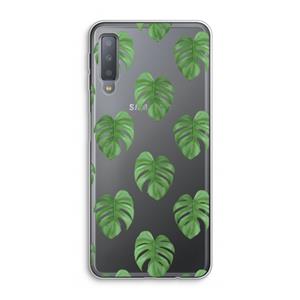 CaseCompany Monstera leaves: Samsung Galaxy A7 (2018) Transparant Hoesje
