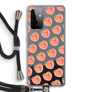 CaseCompany Just peachy: Samsung Galaxy A72 5G Transparant Hoesje met koord