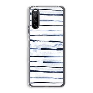 CaseCompany Ink Stripes: Sony Xperia 10 III Transparant Hoesje
