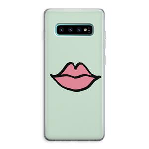 CaseCompany Kusje: Samsung Galaxy S10 Plus Transparant Hoesje