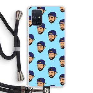 CaseCompany Drake Away: Samsung Galaxy A71 Transparant Hoesje met koord