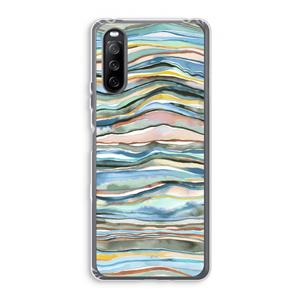 CaseCompany Watercolor Agate: Sony Xperia 10 III Transparant Hoesje