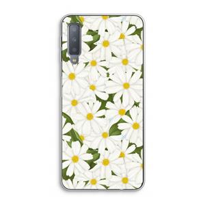 CaseCompany Summer Daisies: Samsung Galaxy A7 (2018) Transparant Hoesje