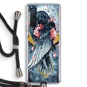 CaseCompany Golden Raven: Sony Xperia 5 II Transparant Hoesje met koord