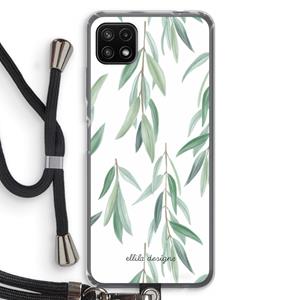 CaseCompany Branch up your life: Samsung Galaxy A22 5G Transparant Hoesje met koord