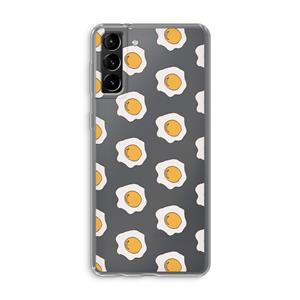 CaseCompany Bacon to my eggs #1: Samsung Galaxy S21 Plus Transparant Hoesje