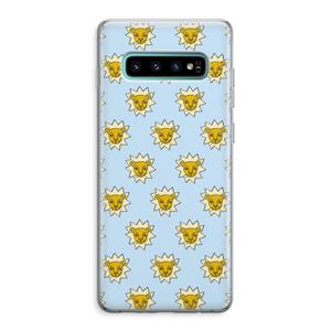 CaseCompany Leeuwenkoppen: Samsung Galaxy S10 Plus Transparant Hoesje