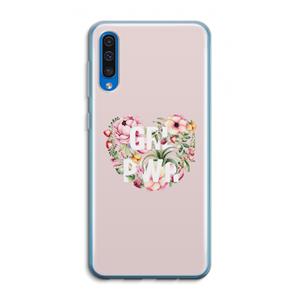 CaseCompany GRL PWR Flower: Samsung Galaxy A50 Transparant Hoesje