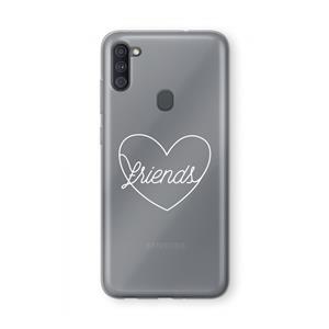 CaseCompany Friends heart pastel: Samsung Galaxy A11 Transparant Hoesje