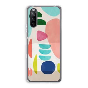 CaseCompany Bold Rounded Shapes: Sony Xperia 10 III Transparant Hoesje
