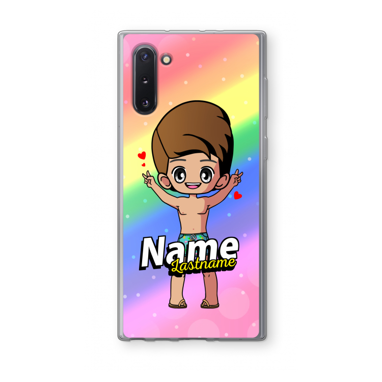 CaseCompany Chibi Maker man: Samsung Galaxy Note 10 Transparant Hoesje