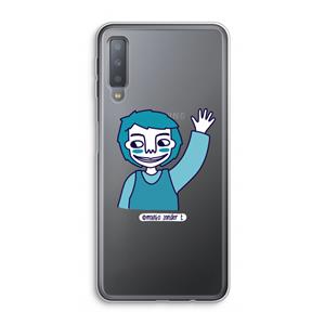 CaseCompany Zwaai: Samsung Galaxy A7 (2018) Transparant Hoesje