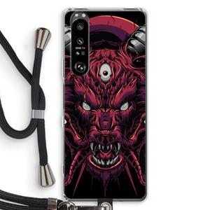 CaseCompany Hell Hound and Serpents: Sony Xperia 1 III Transparant Hoesje met koord