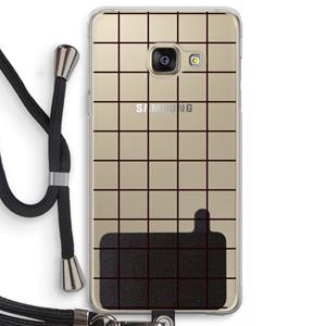 CaseCompany Rooster: Samsung Galaxy A3 (2016) Transparant Hoesje met koord