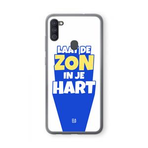 CaseCompany Laat de zon in je hart: Samsung Galaxy A11 Transparant Hoesje