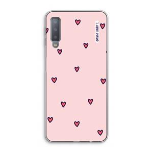CaseCompany Hartjes: Samsung Galaxy A7 (2018) Transparant Hoesje