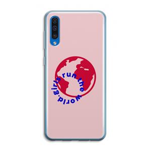 CaseCompany Run The World: Samsung Galaxy A50 Transparant Hoesje