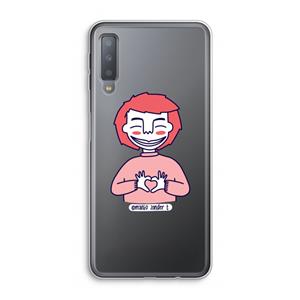 CaseCompany Hartje: Samsung Galaxy A7 (2018) Transparant Hoesje
