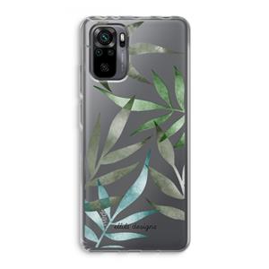 CaseCompany Tropical watercolor leaves: Xiaomi Redmi Note 10 Pro Transparant Hoesje