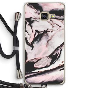CaseCompany Roze stroom: Samsung Galaxy A3 (2016) Transparant Hoesje met koord