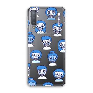 CaseCompany Gezichtjes: Samsung Galaxy A7 (2018) Transparant Hoesje