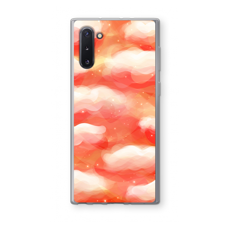 CaseCompany Lichte Wolken: Samsung Galaxy Note 10 Transparant Hoesje