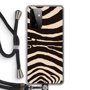 CaseCompany Arizona Zebra: Samsung Galaxy A72 5G Transparant Hoesje met koord
